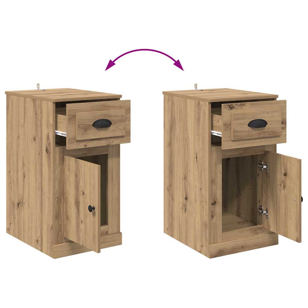 Beistellschrank mit Schublade Weiß 40x50x75 cm Holzwerkstoff