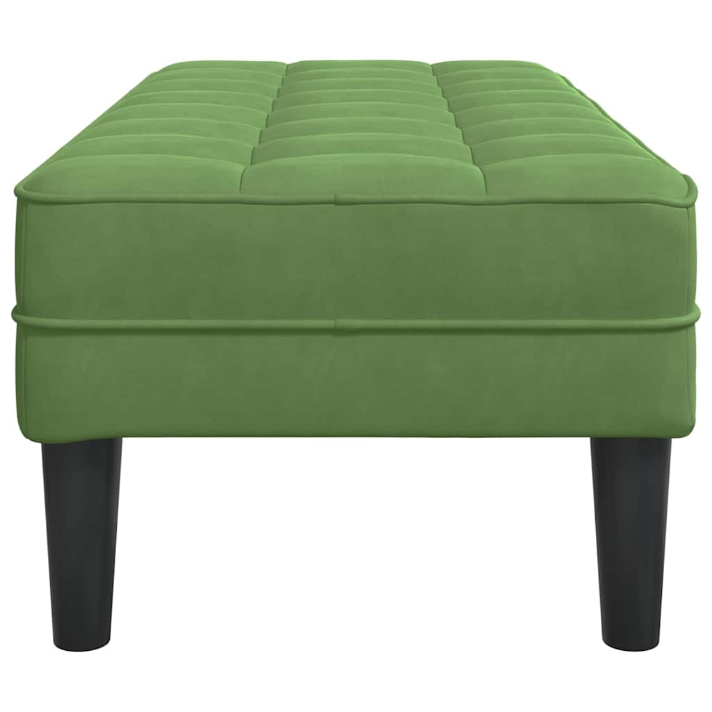 Bank mit Kissen Hellgrau 113 x 57 x 39 cm Samt