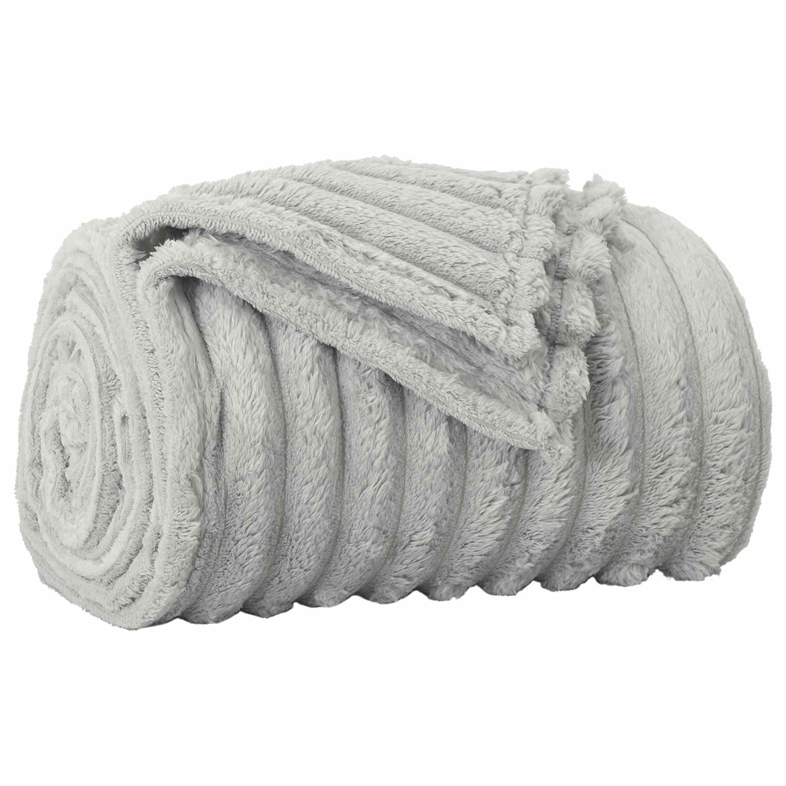 Überwurfdecke Beige 150 x 130 cm Fleece