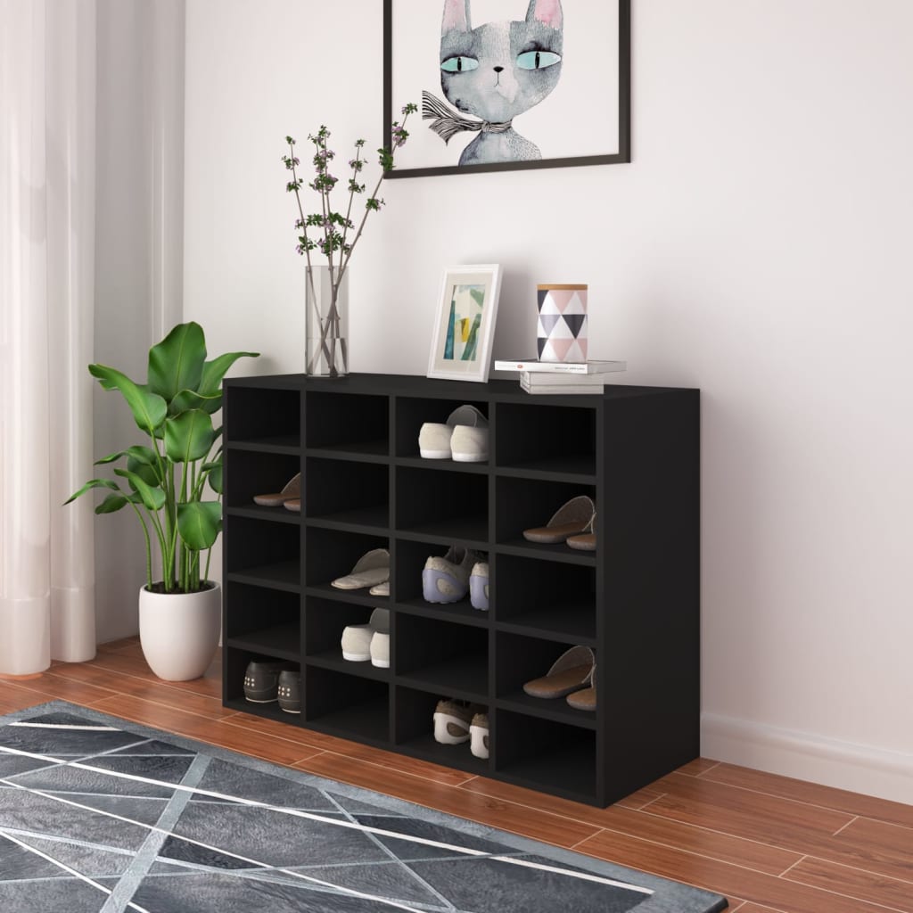 Schuhregal Holzwerkstoff 92x30x67,5 cm Eichen-Optik