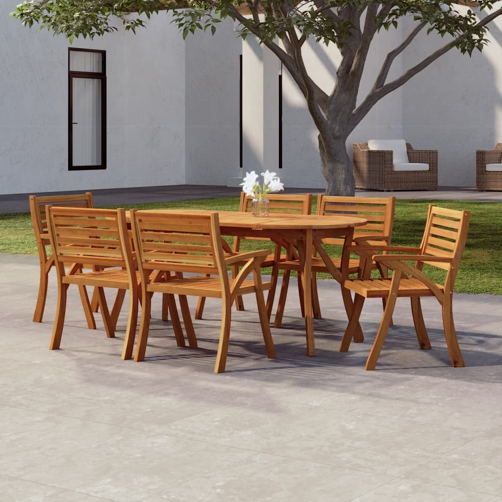 Gartentisch 85x85x75 cm Massivholz Akazie