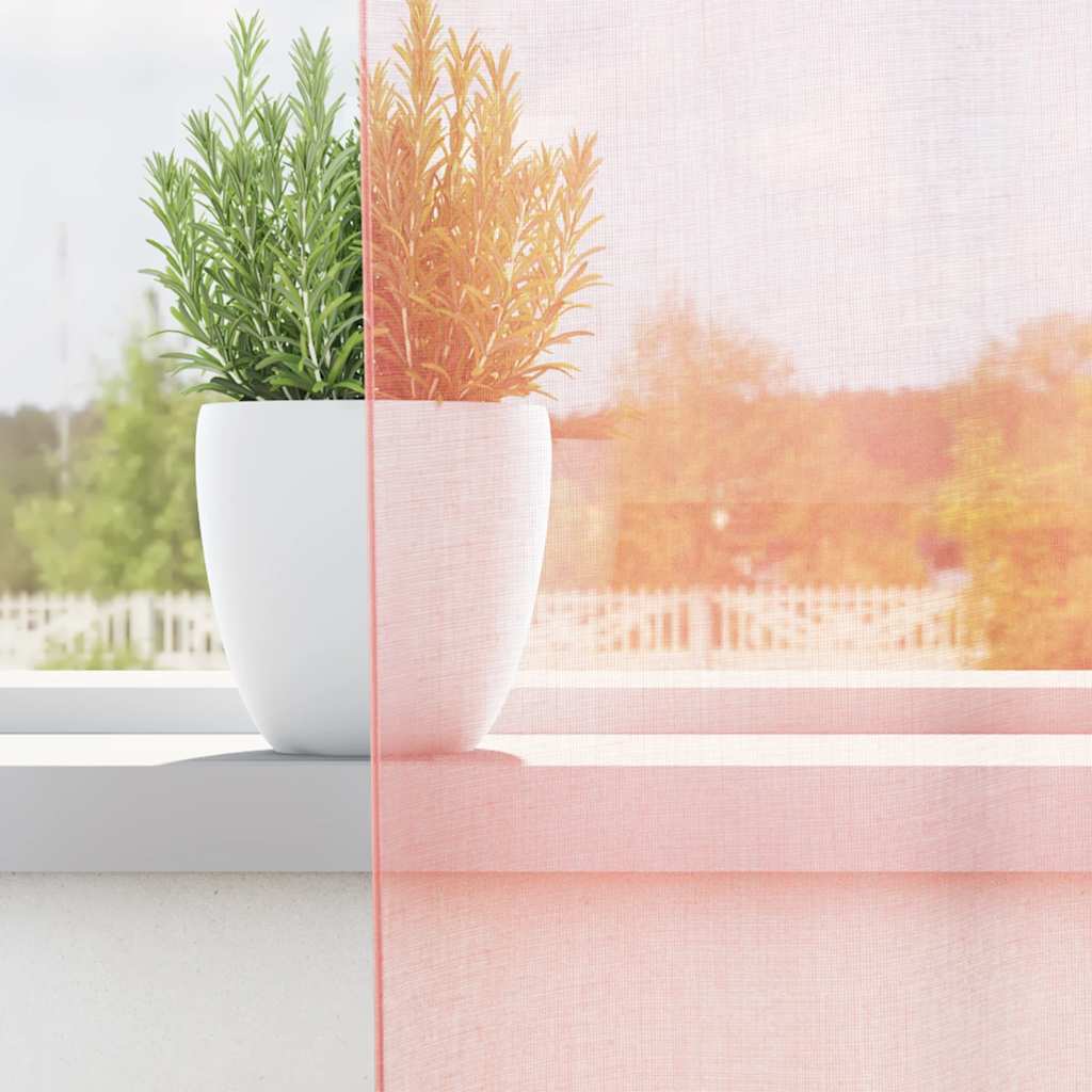 Voile Vorhänge mit Ösen 2 Stk. Apfelgrün 140x140 cm