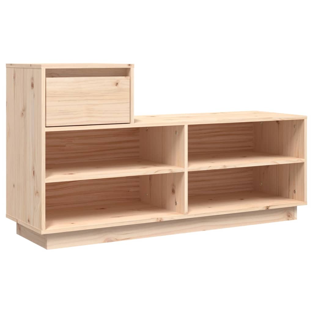 Schuhregal Honigbraun 110x34x61 cm Massivholz Kiefer