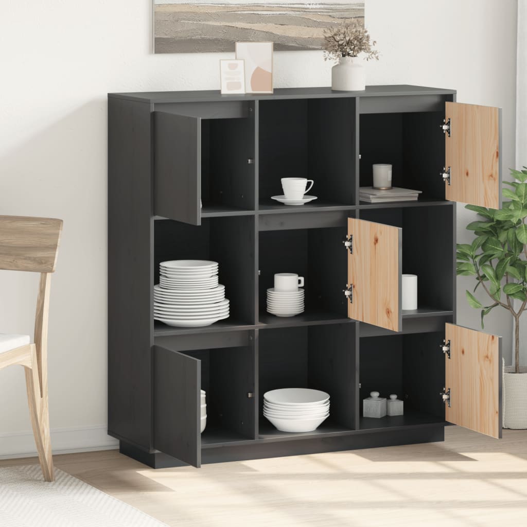 Highboard 110,5x35x117 cm Massivholz Kiefer