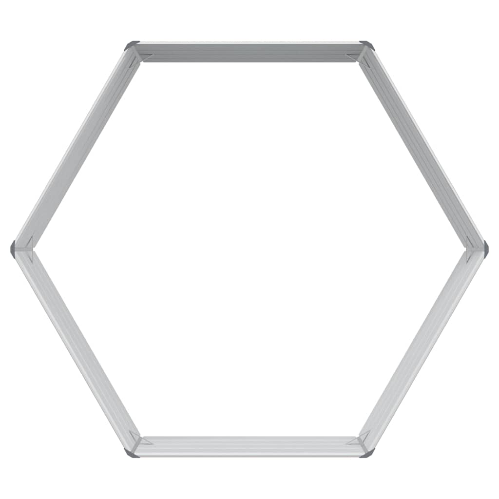 Garten-Hochbeet 129x45 cm Verzinkter Stahl Silber