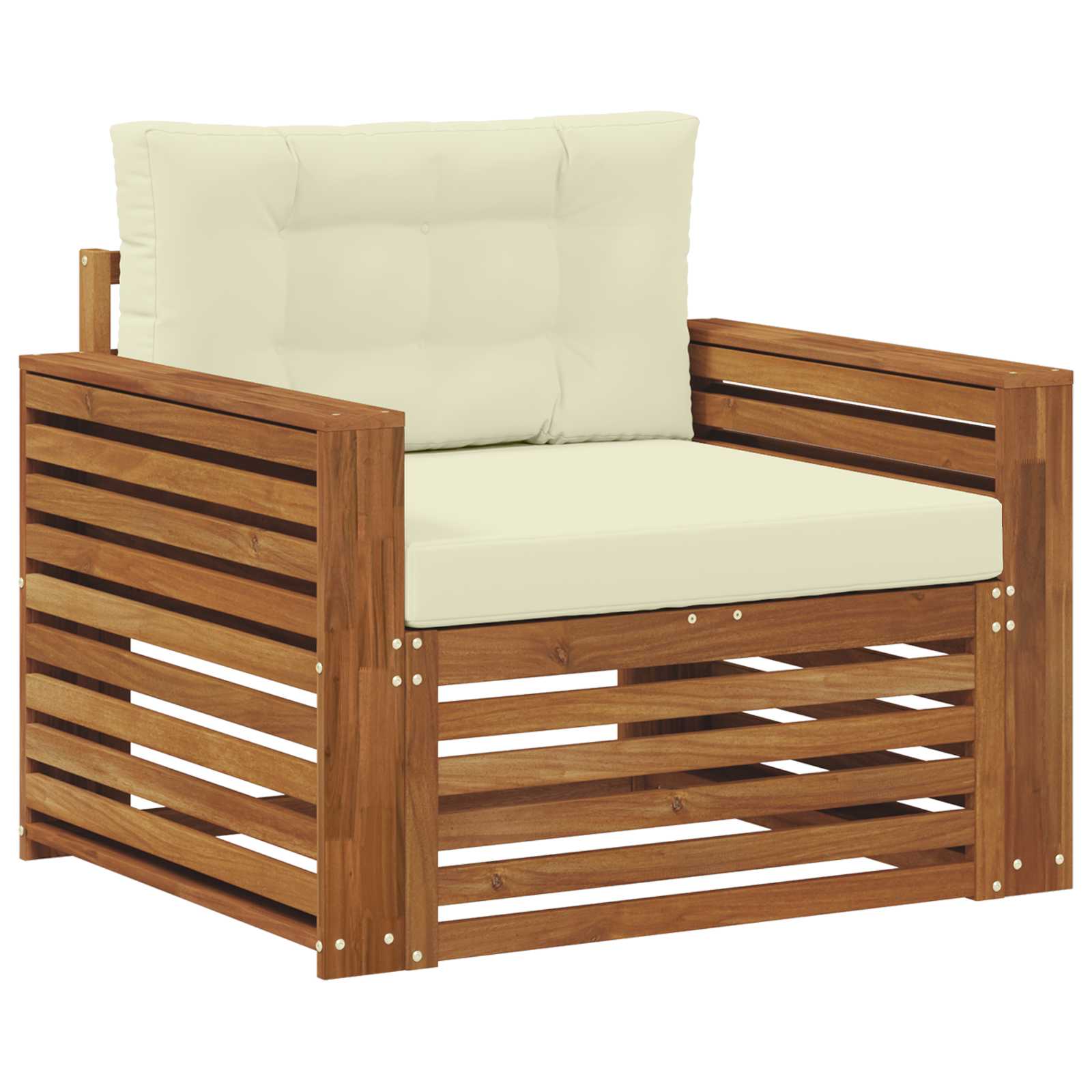 2 Stück Outdoor-Sofa Natur