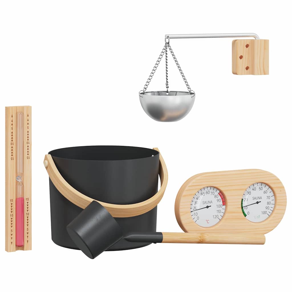 Sauna Zubehör Set 2 pcs Schwarz