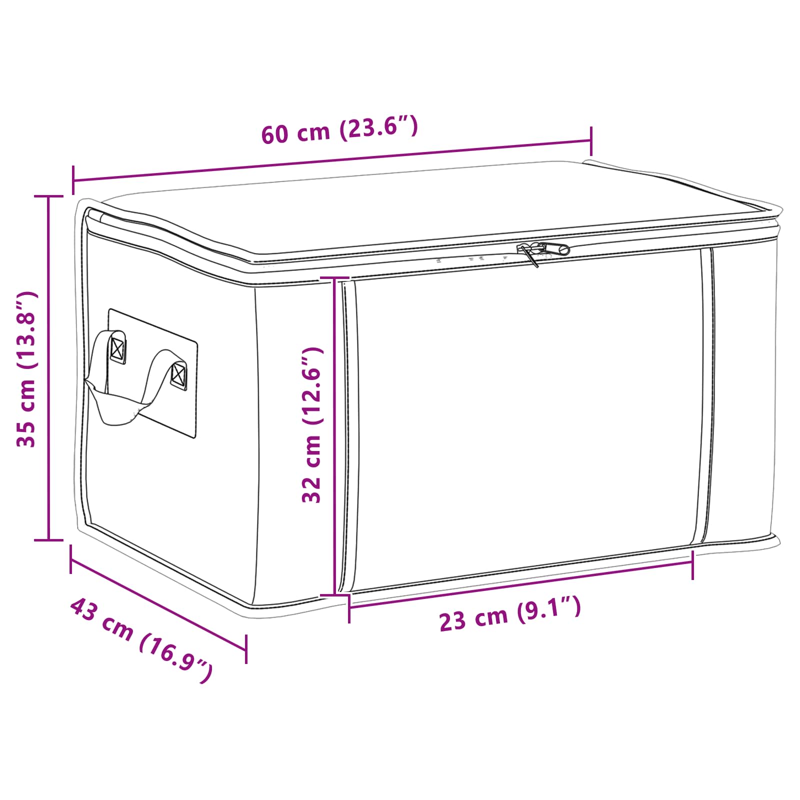 Aufbewahrungsbox mit transparentem Seitenfenster Anthrazit