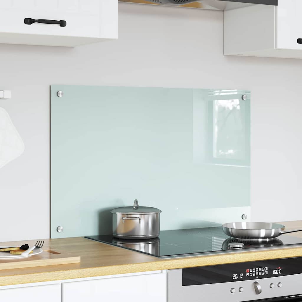 Küchenrückwand 2 pcs Weiß 70 x 40 cm Gehärtetes Glas