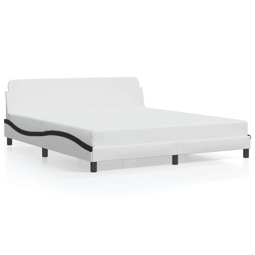 Bettgestell "Dover" Schwarz 80x200 cm Kunstleder