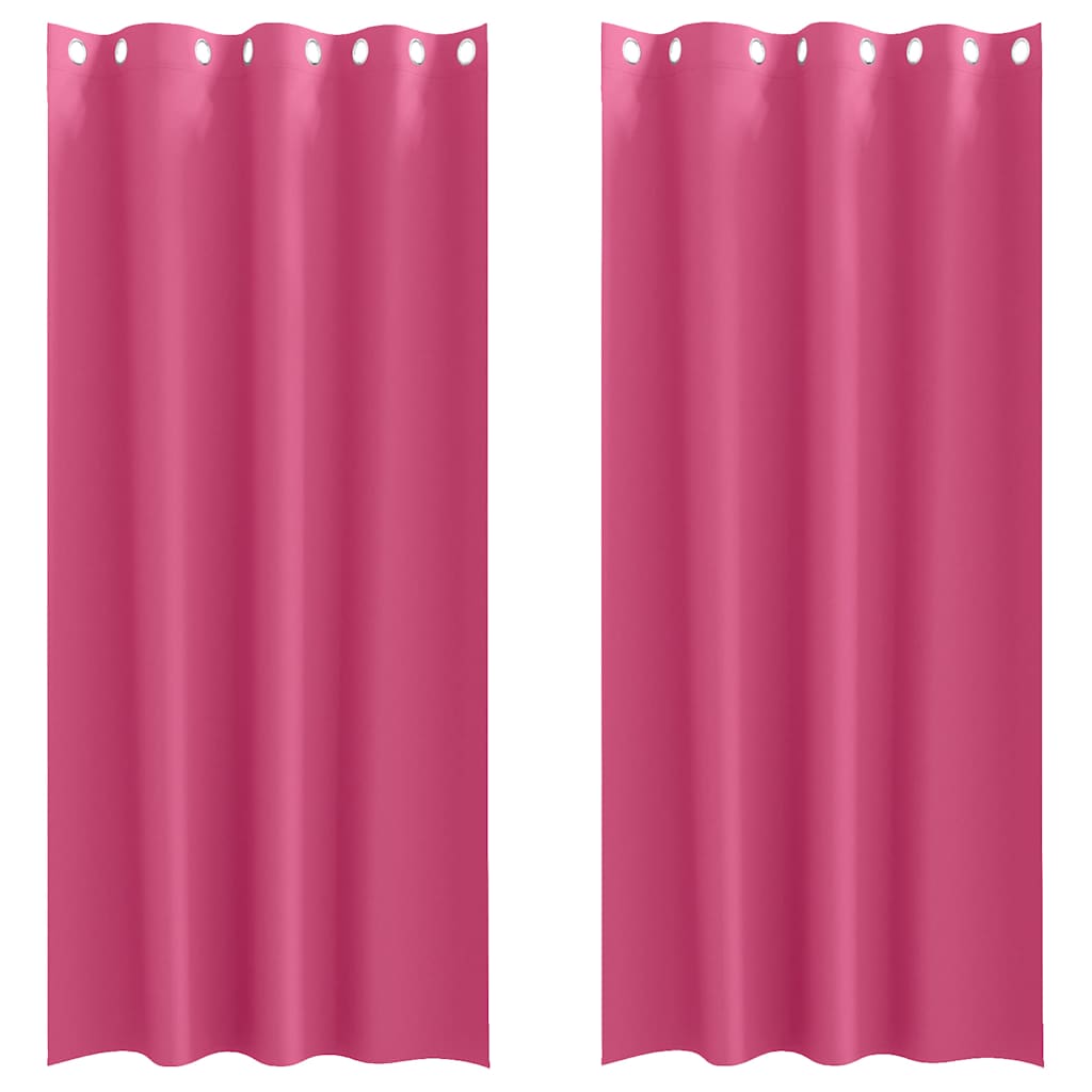 Verdunkelungs-Vorhänge mit Ringen 2 pcs Beige 140 x 140 cm