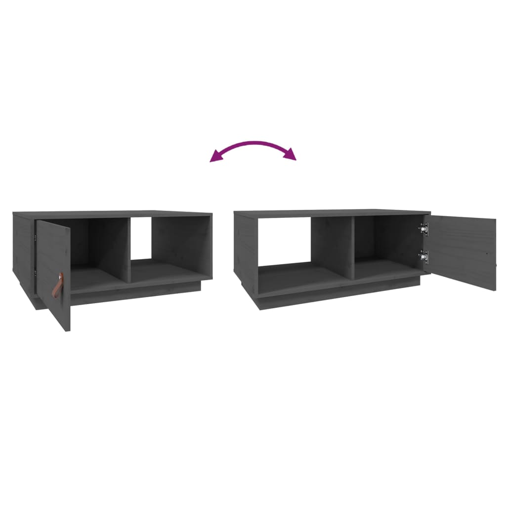Couchtisch 80x50x35,5 cm Massivholz Kiefer