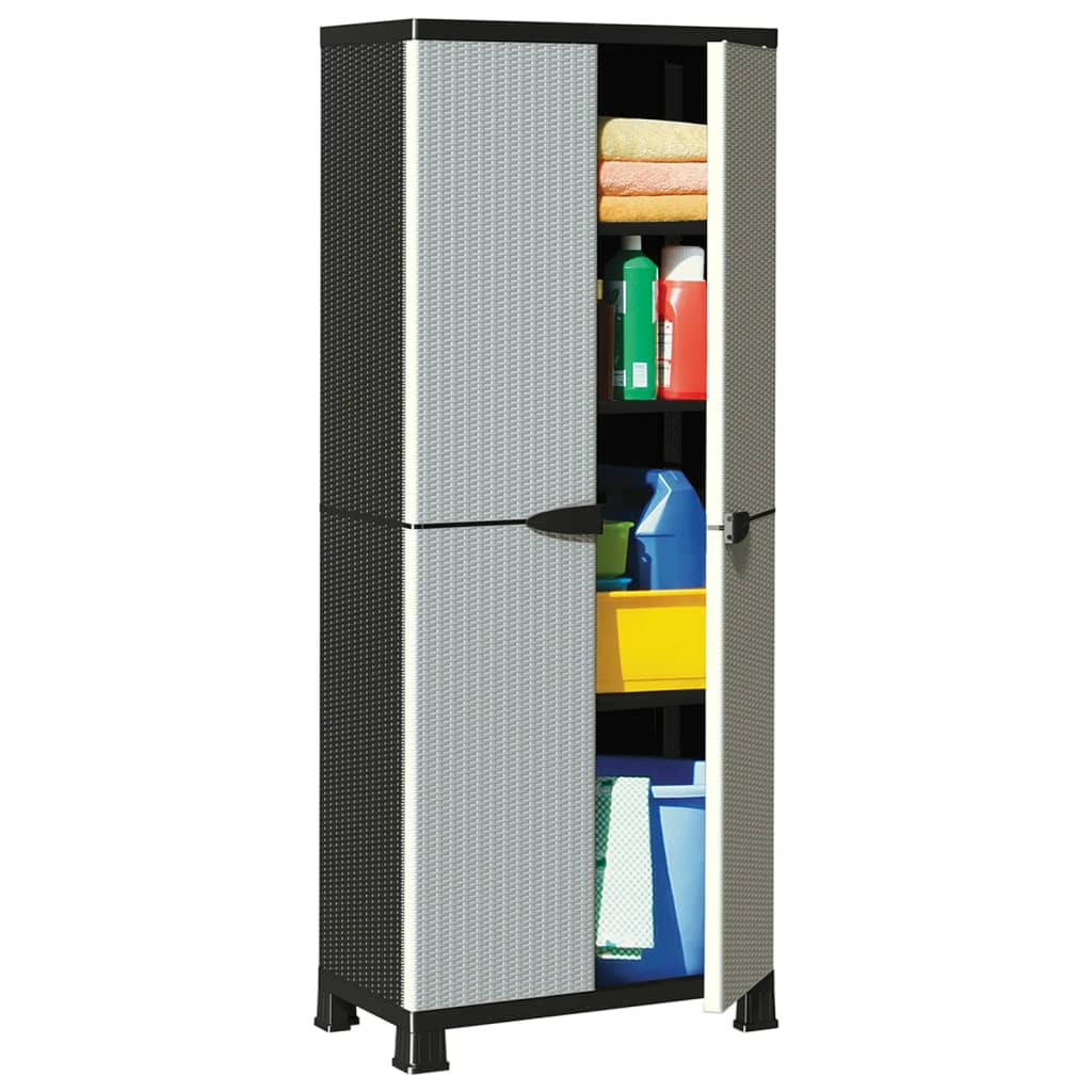 Kunststoffschrank 68x39x92 cm Rattan-Design
