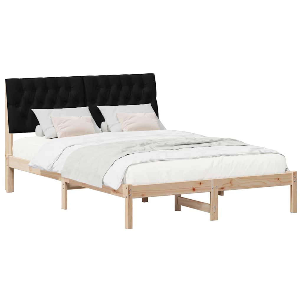 Bettgestell mit gepolstertem Kopfteil Braun 200 x 200 cm