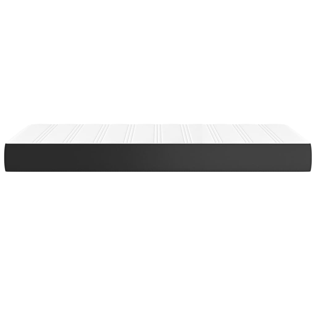 Taschenfederkernmatratze Mittel Schwarz 80x200x20 cm Kunstleder