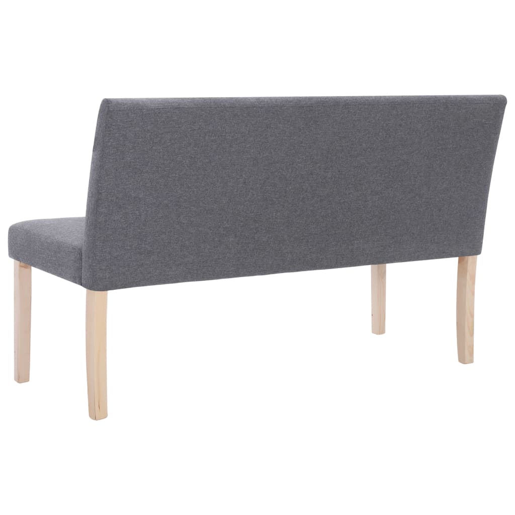 Sitzbank 139,5 cm Dunkelgrau Polyester