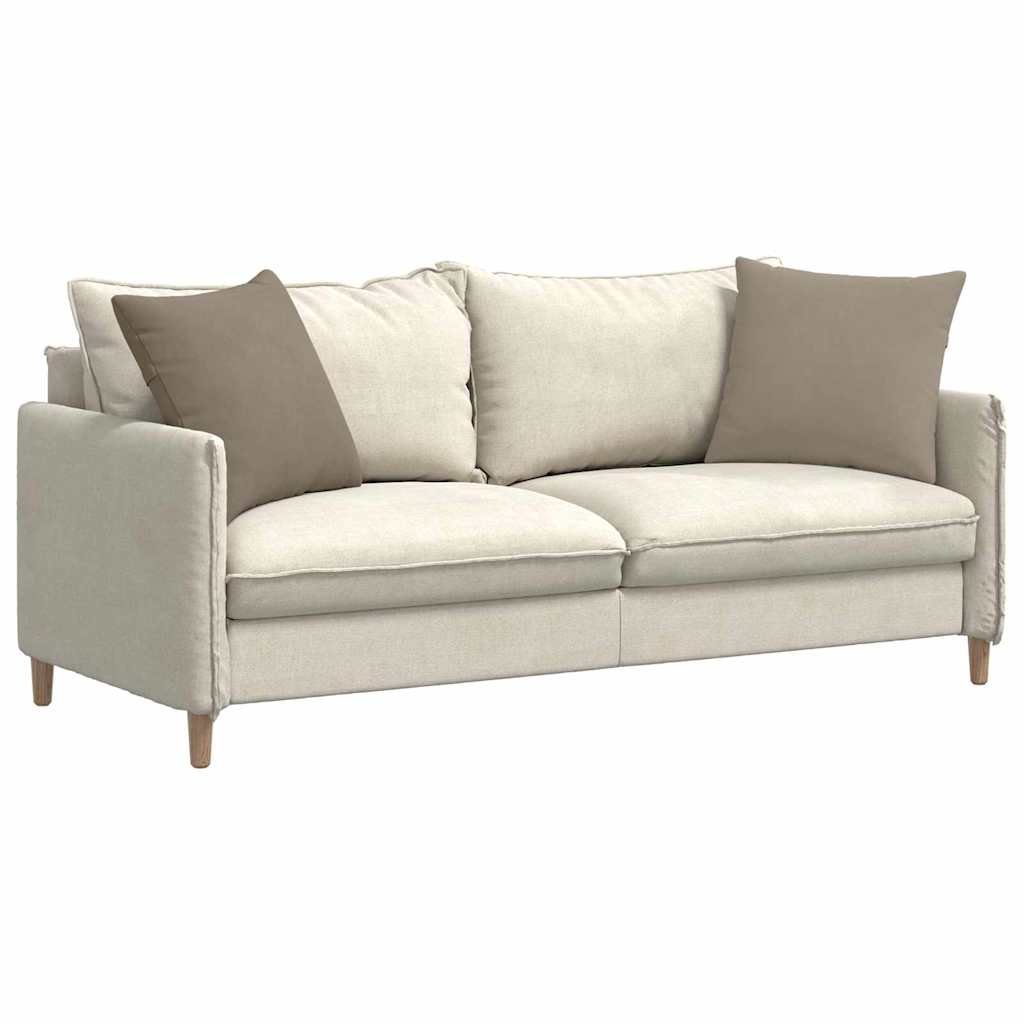 Sofakissen 2 Stück Taupe 50 x 30 cm Stoff