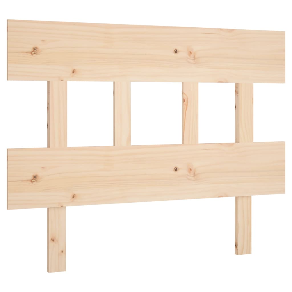 Bett-Kopfteil Schwarz 78,5x3x81 cm Massivholz Kiefer