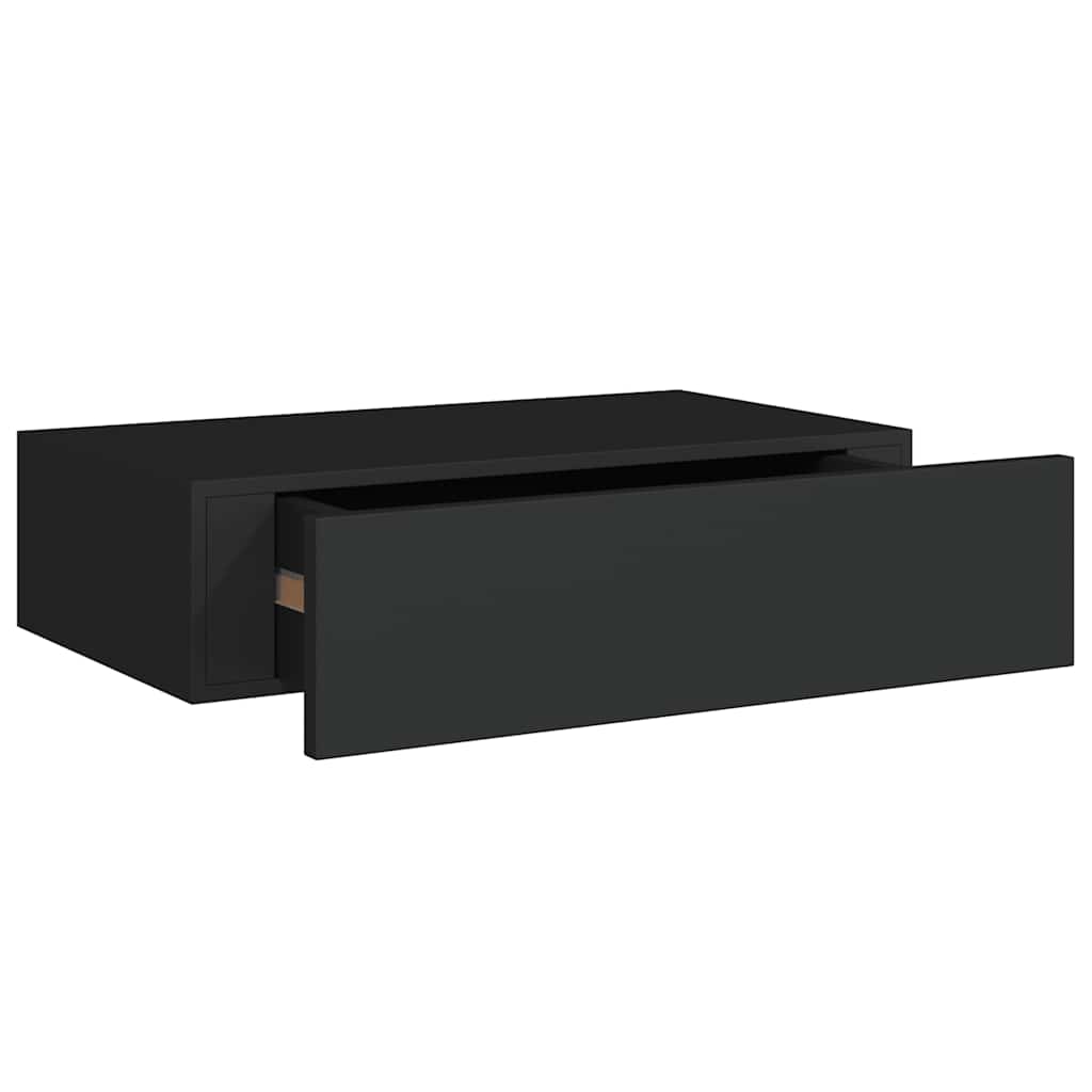 Wandregal mit Schublade Weiß 40x23,5x10 cm MDF
