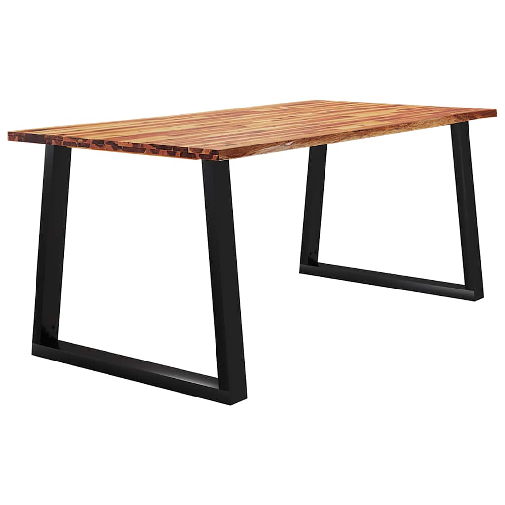 Esstisch Baumkante 140x80x75 cm Massivholz Akazie