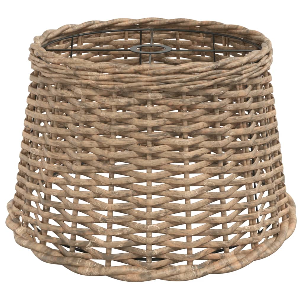 Lampenschirm Weiß Ø15x12 cm Korbweide
