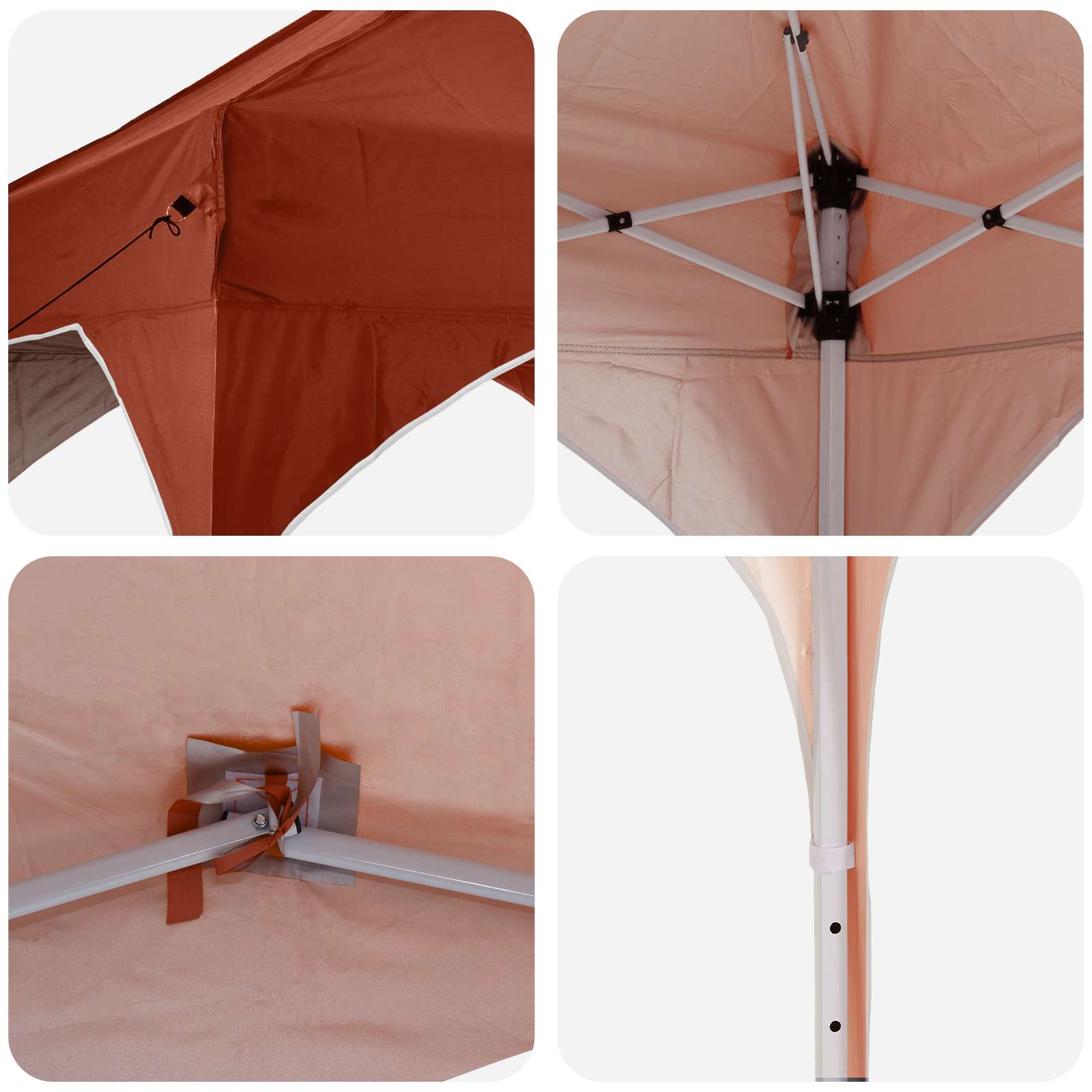 Pop-up Partyzelt 575 x 288 x 245 cm Creme Oxford-Stoff
