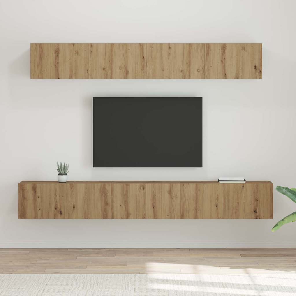 5-tlg. TV-Schrank-Set Weiß Holzwerkstoff