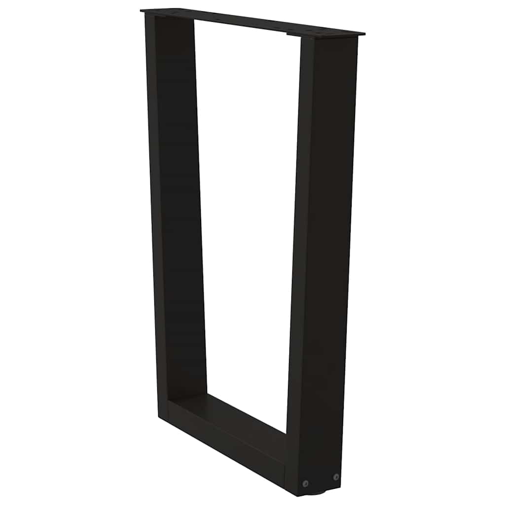 Couchtischbeine V-Form 2 Stück Schwarz 30x(30-31,3) cm Stahl