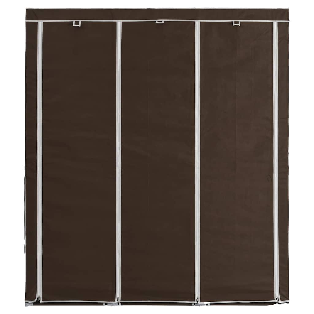 Kleiderschrank mit Fächern Stangen Schwarz 150x45x175cm Stoff