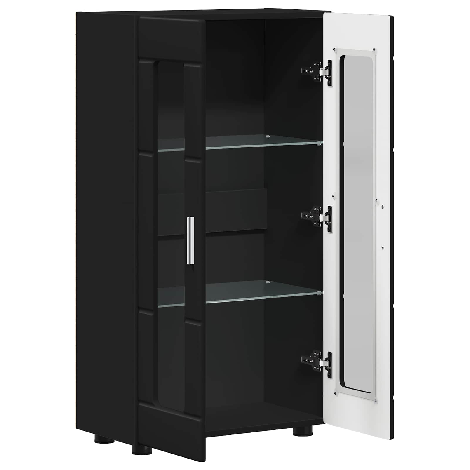 Highboard mit Regal FLORIN Weiß 60 x 35 x 182 cm Holzwerkstoff