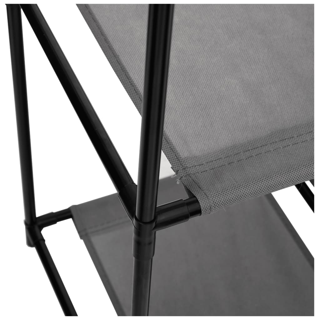 Lagerschrank mit 4 Stoffkörben Schwarz 63×30×71 cm Stahl