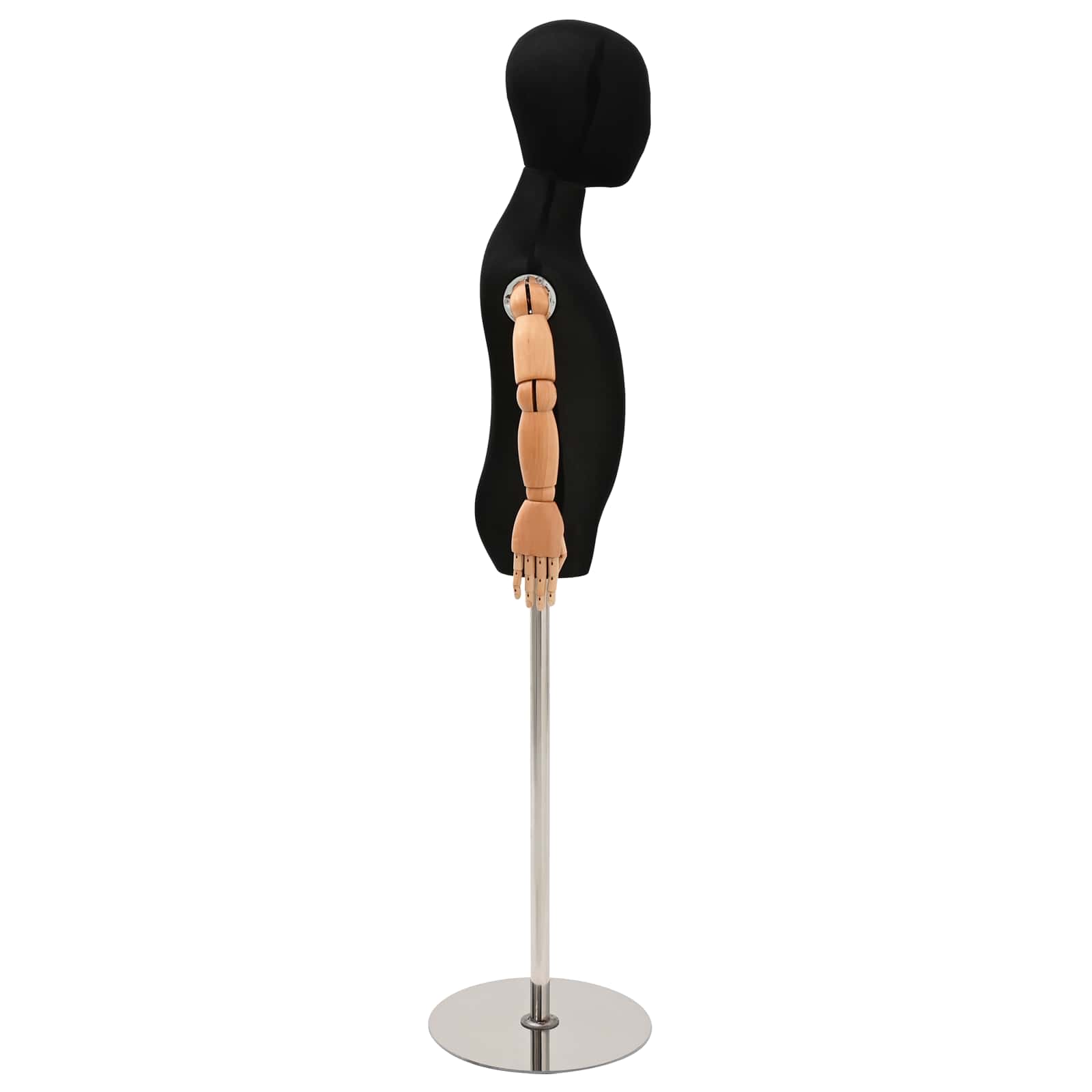 Verstellbares 120-150 cm Mannequin mit Basis Unisex PP Weiß