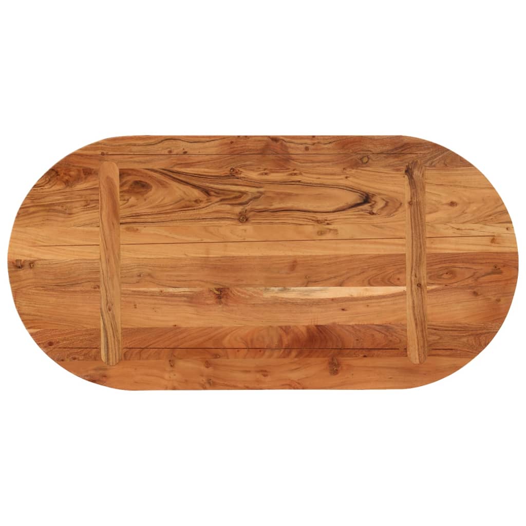 Tischplatte 110x40x2,5 cm Oval Massivholz Mango