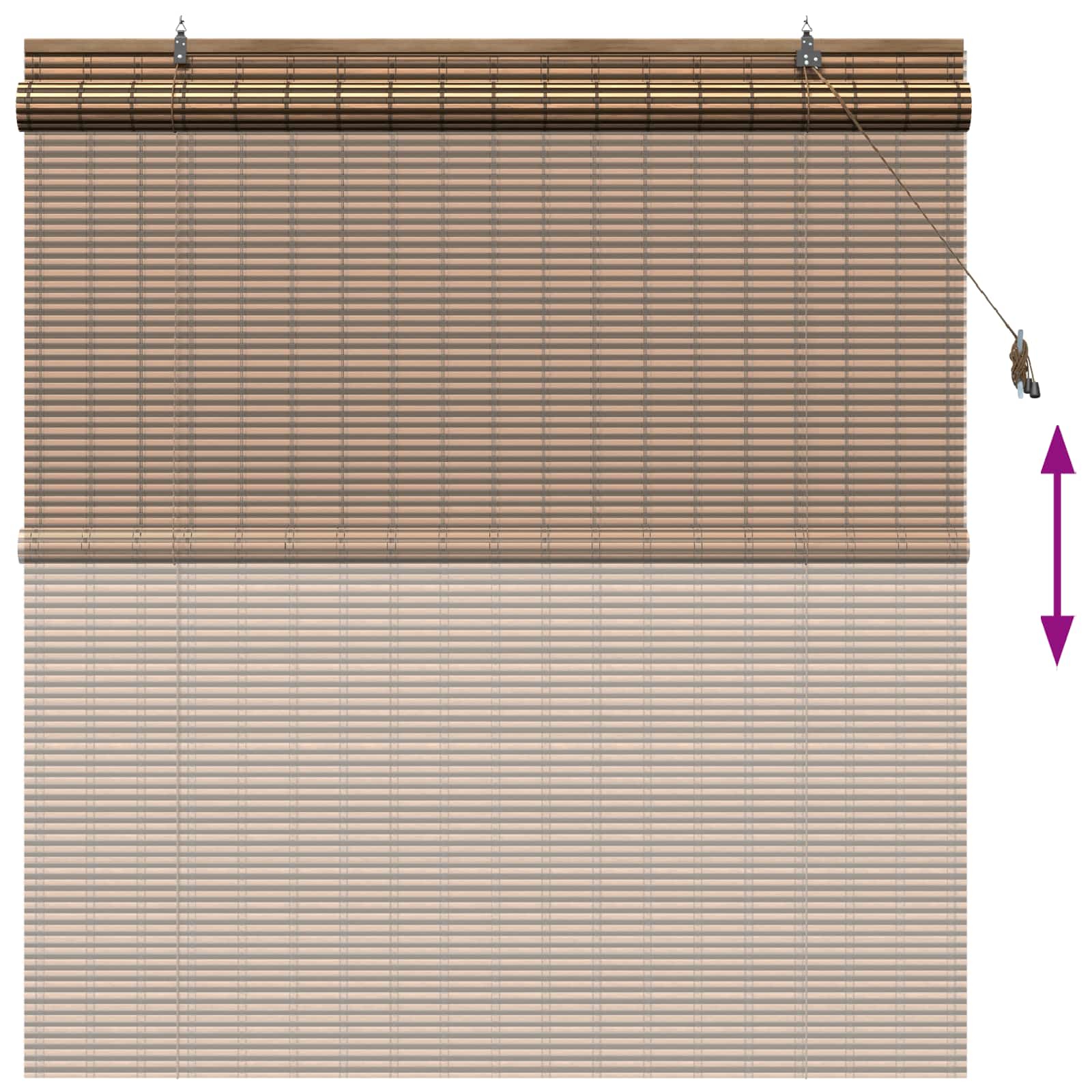 Rollo Braun 60 x 160 cm Bambus