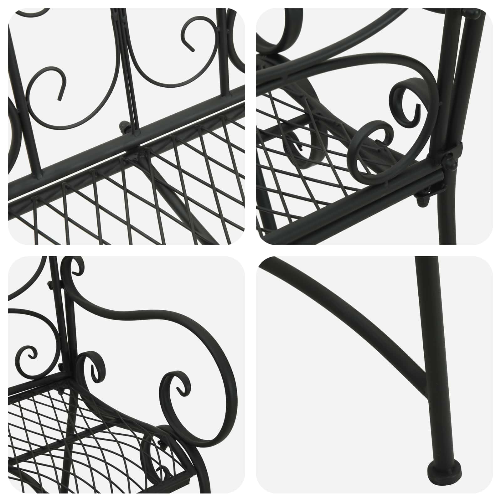 Gartenbank 2-Sitzanzahl 114 x 56,5 x 90 cm Stahl Silber Grau