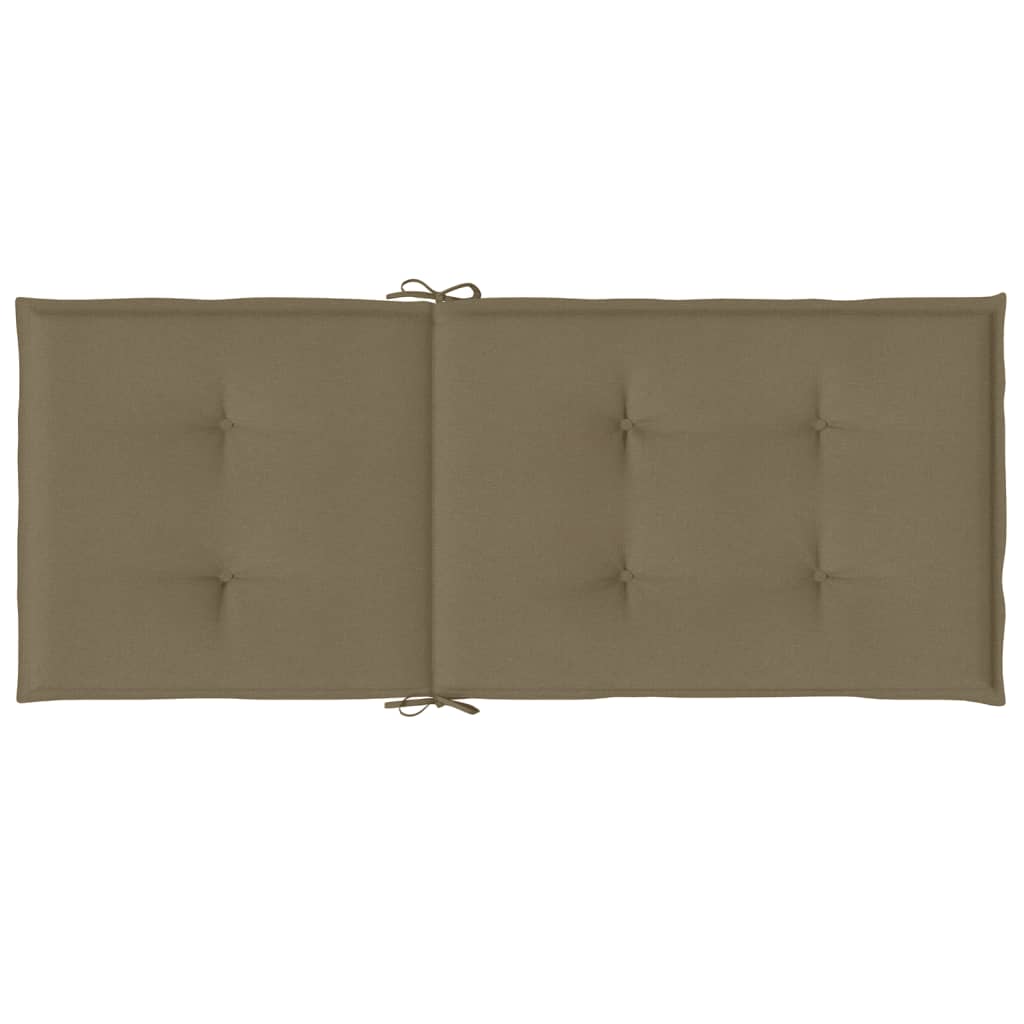 Hochlehner-Auflagen 2 Stk. Melange Anthrazit 120x50x7cm Stoff