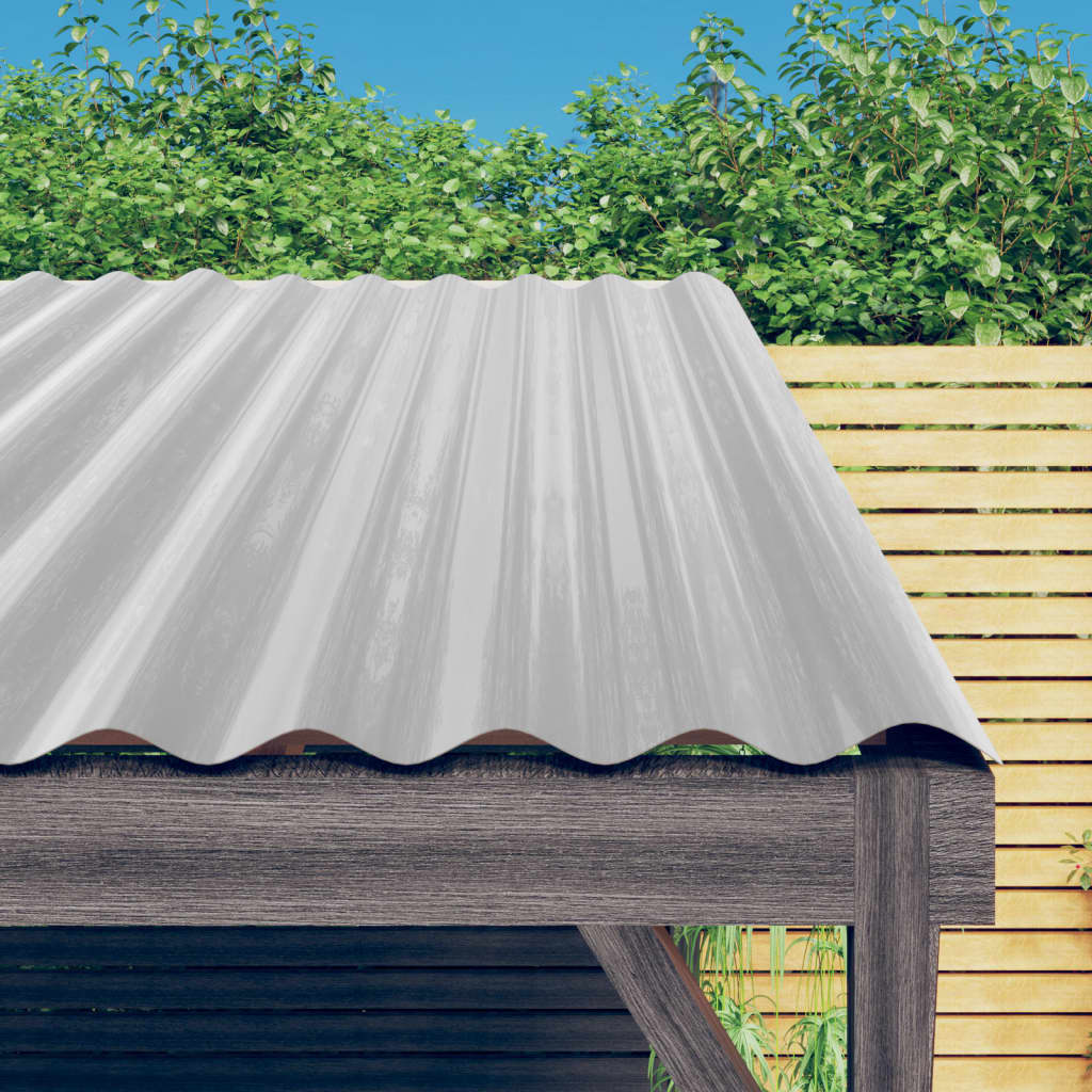 Dachpaneele 12 Stk. Verzinkter Stahl Grün 100x36 cm