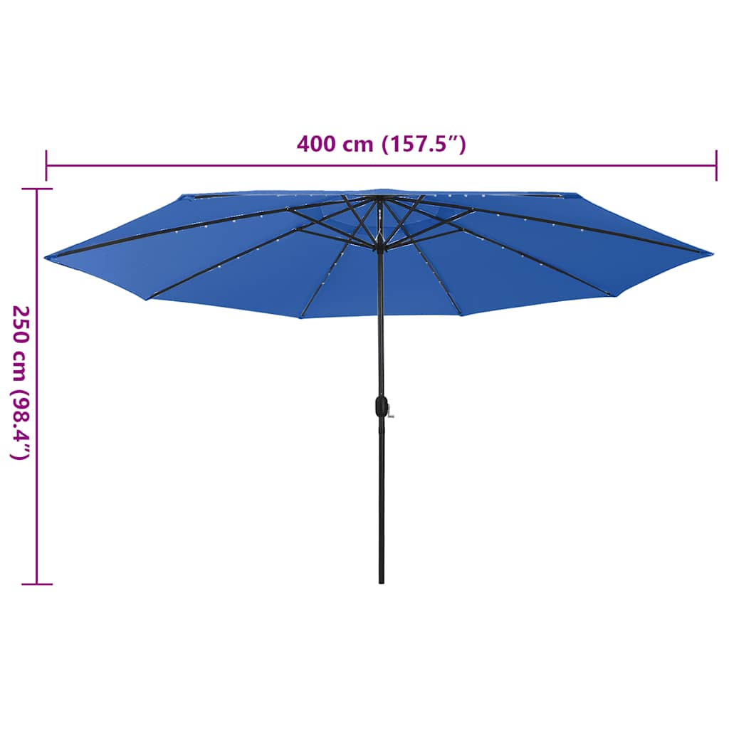 Sonnenschirm mit LED-Beleuchtung 400 cm Sandweiß