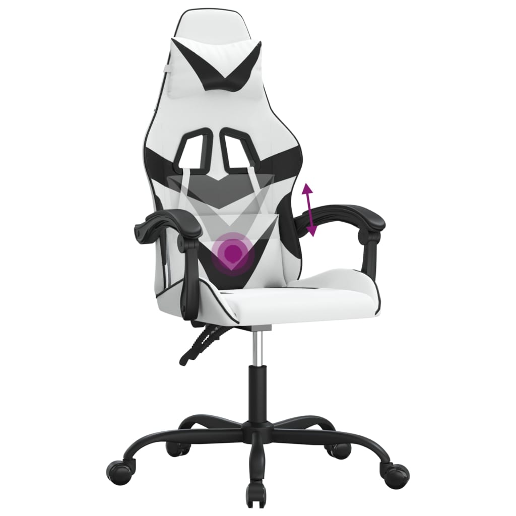 Gaming-Stuhl Drehbar Schwarz und Rot Kunstleder