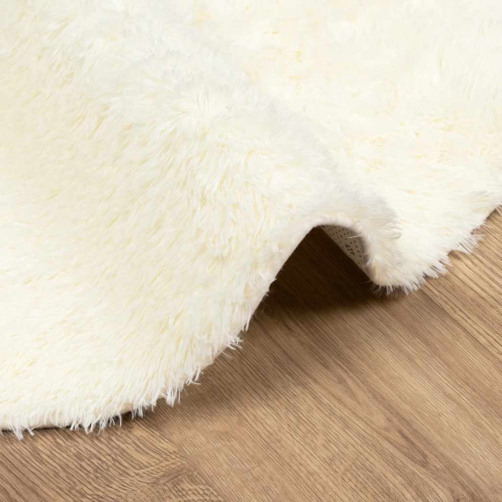 Teppich Shaggy Hochflor NAVARRA Beige 60x100 cm Polyester