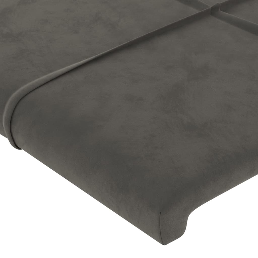 Kopfteil Hellgrau 80x5x118/128 cm Samt