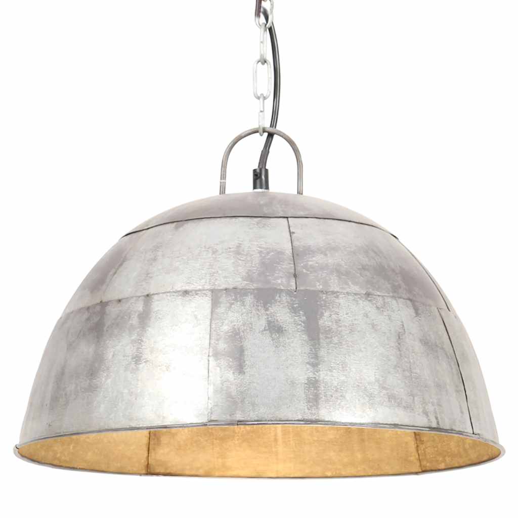 Hängelampe Vintage Industriestil 25 W Silbern Rund 31 cm E27