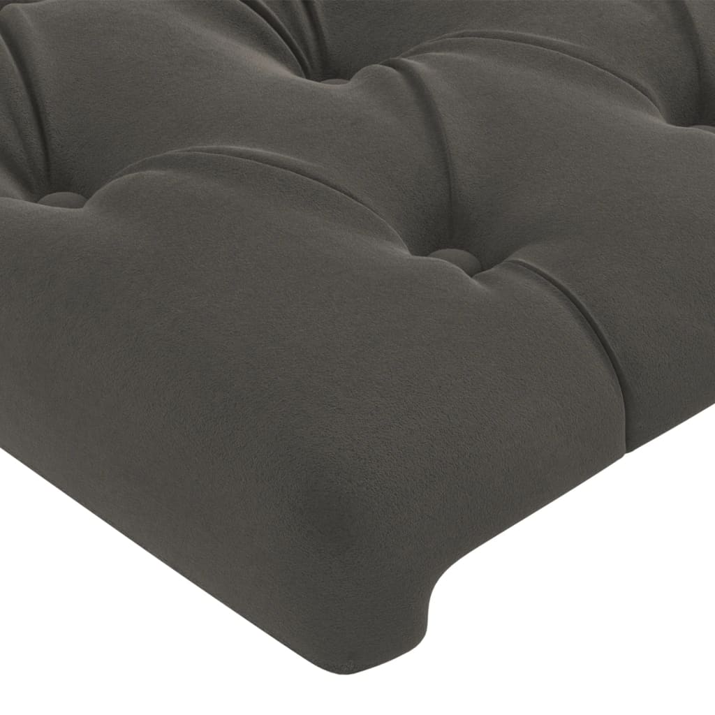 Kopfteil Hellgrau 80x7x118/128 cm Samt