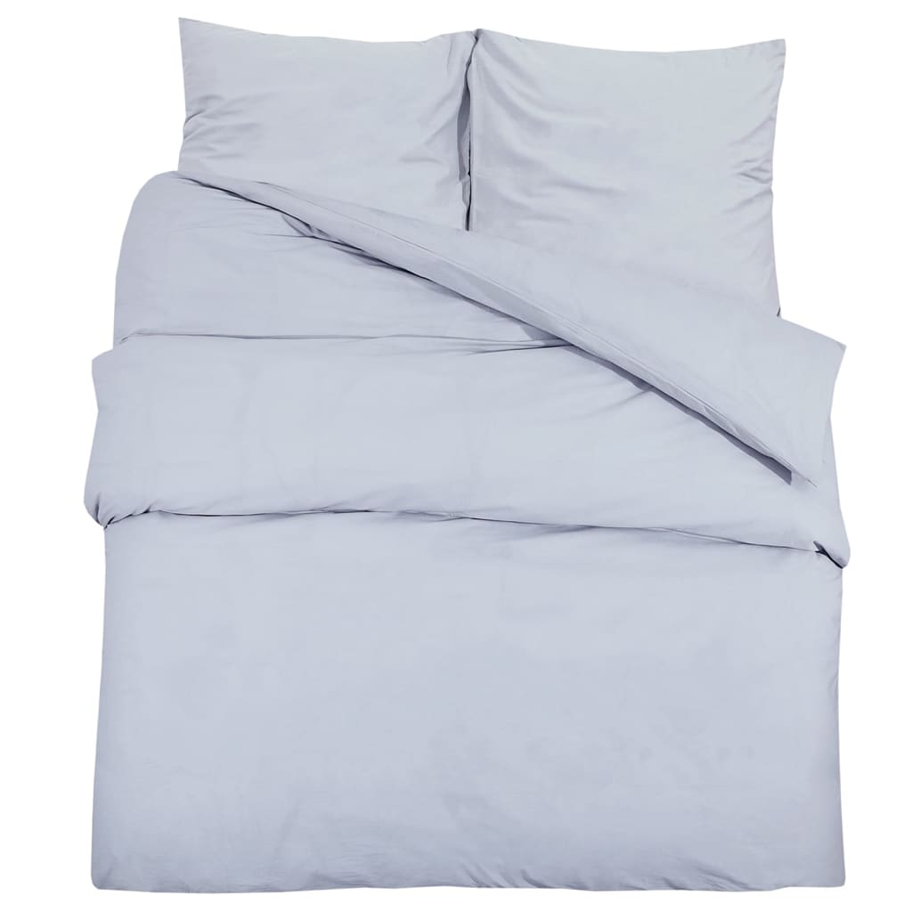 Bettwäsche-Set Anthrazit 140x200 cm Leichte Mikrofaser
