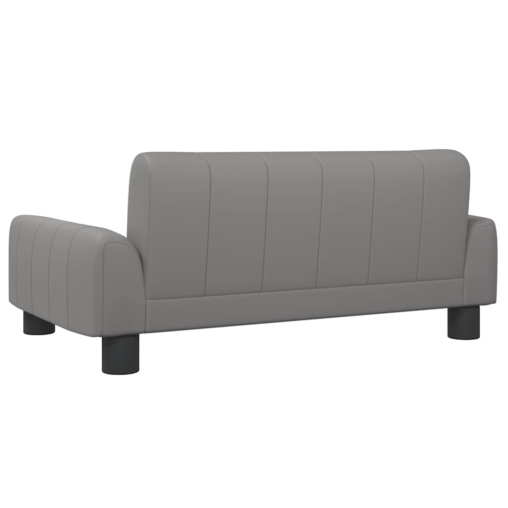 Kindersofa Schwarz 70x45x30 cm Kunstleder