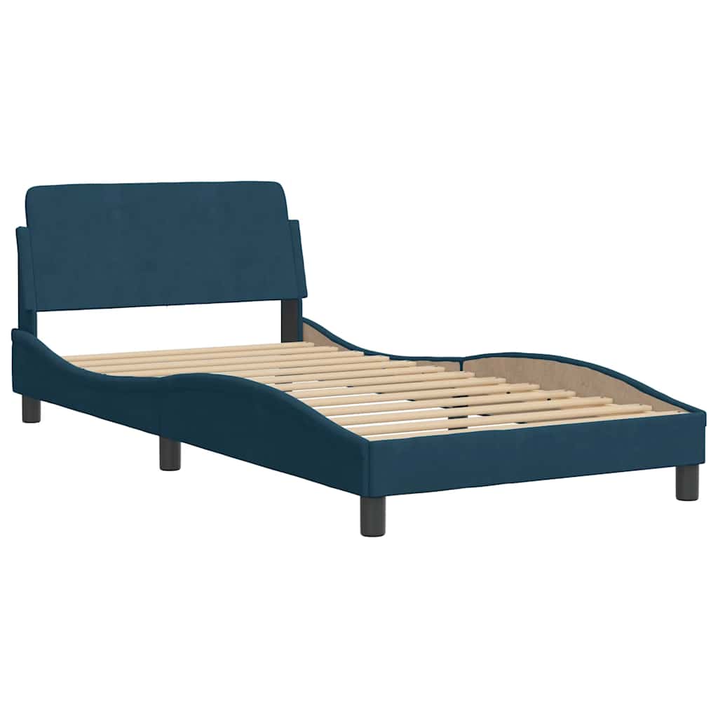 Bett mit Matratze "Hanko" Hellgrau 80x200 cm Samt