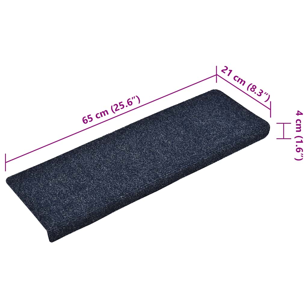 Stufenmatten Selbstklebend 15 Stk. 65x21x4 cm Hellbraun Rechteckiger Rand