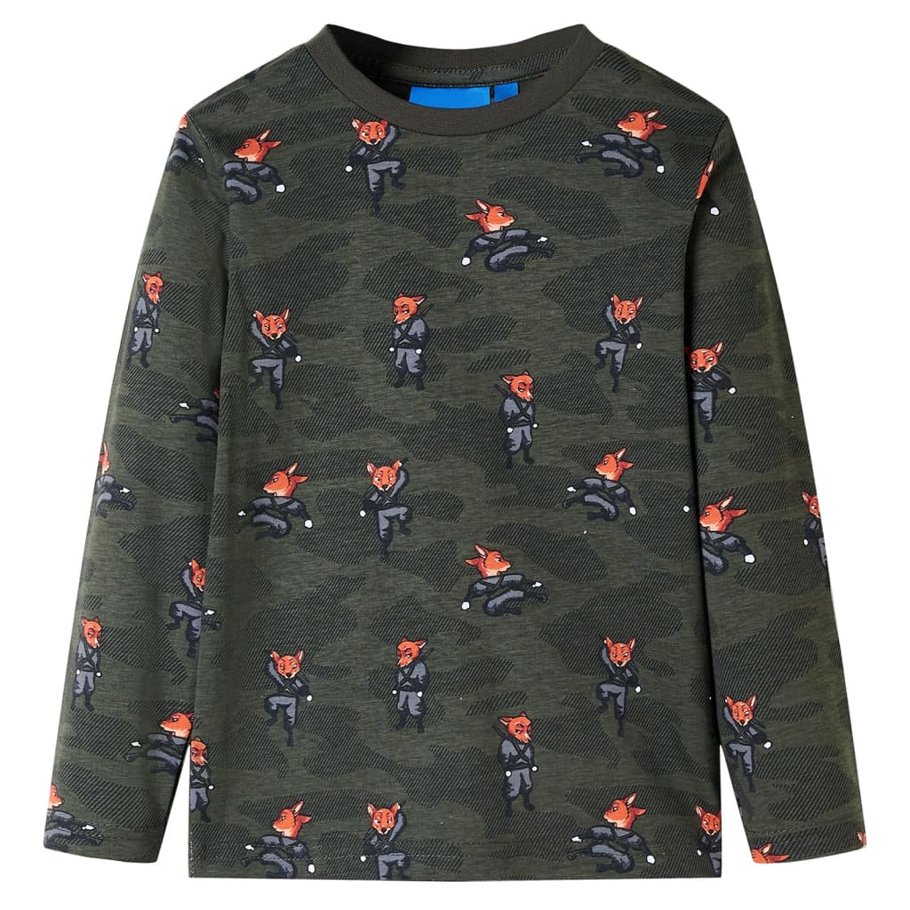 Kinderpyjama mit Langen Ärmeln Khaki 92