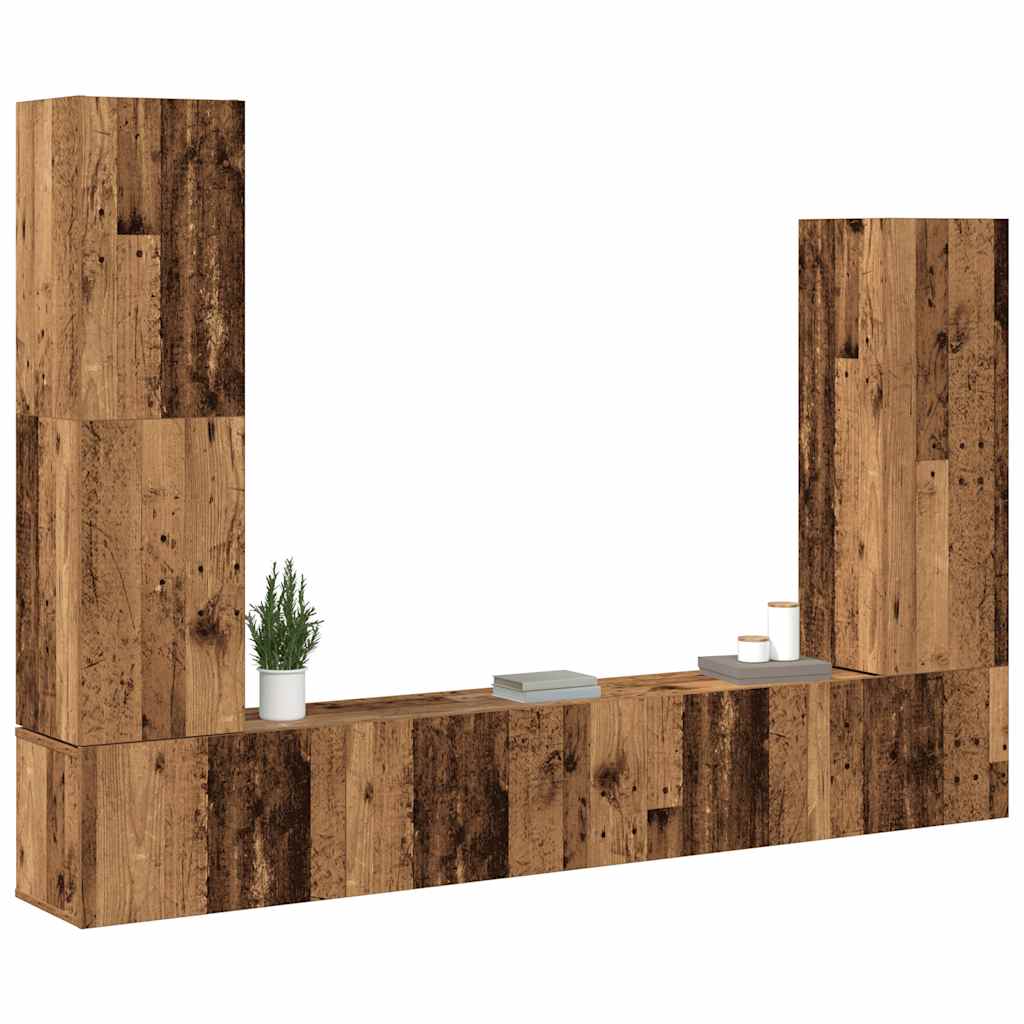 4-tlg. TV-Schrank-Set Weiß Holzwerkstoff