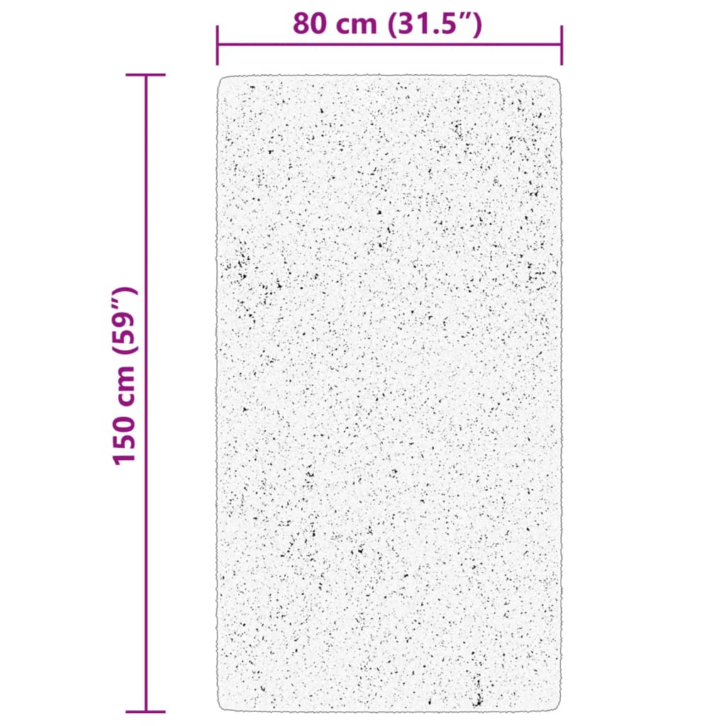 Teppich HUARTE Kurzflor Weich und Waschbar Anthrazit 60x110 cm